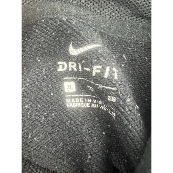 Nike Dri Fit Sweatshirt Womens Extra Large Black White Hooded Sports Y2K Active - Picture 2 of 9